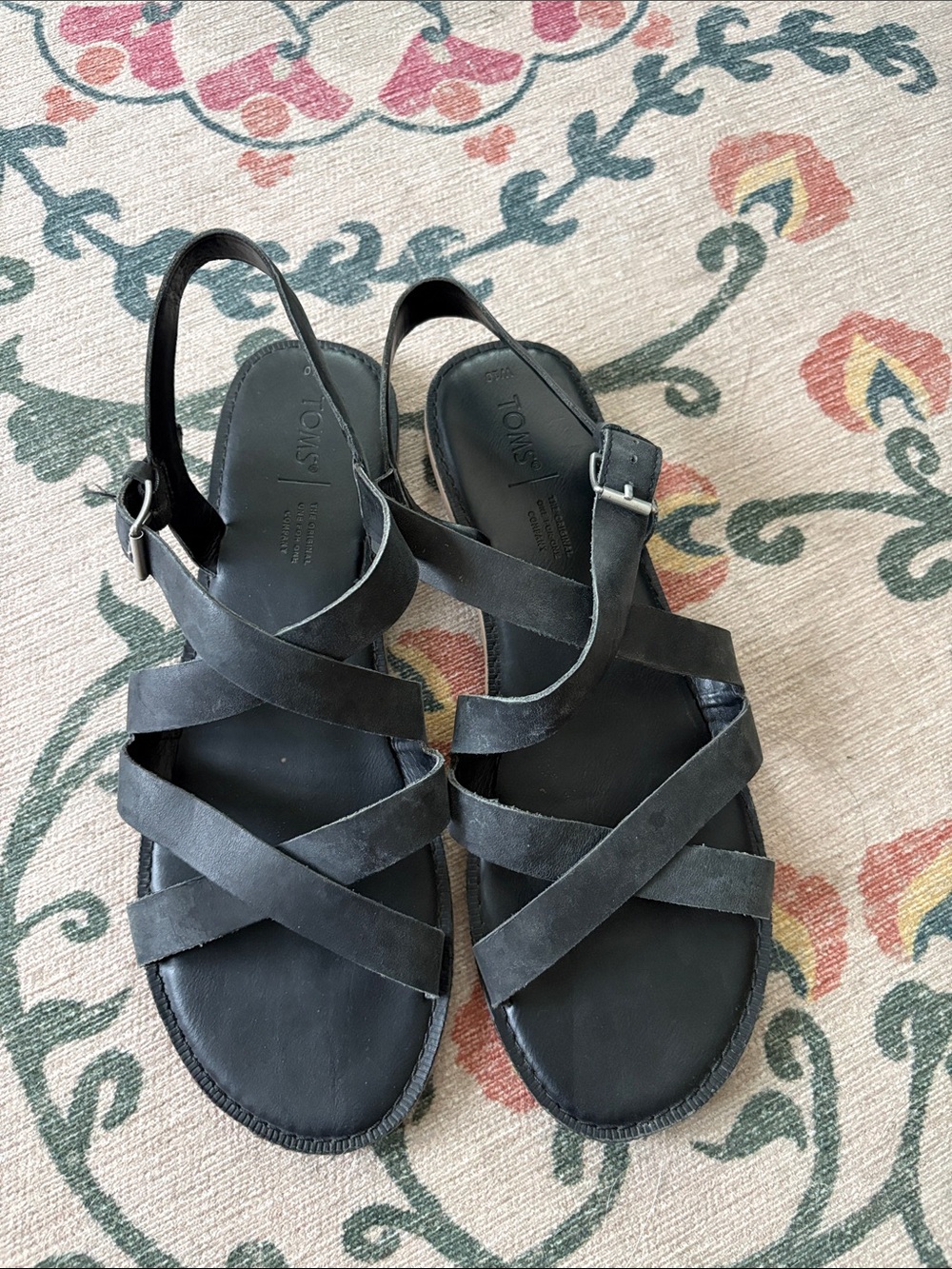 Toms Sicily black strappy sandal